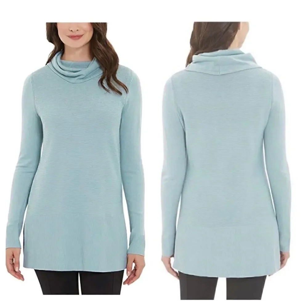 Adrienne Vitadinni Cowl Neck Tunic Sweater Sz S